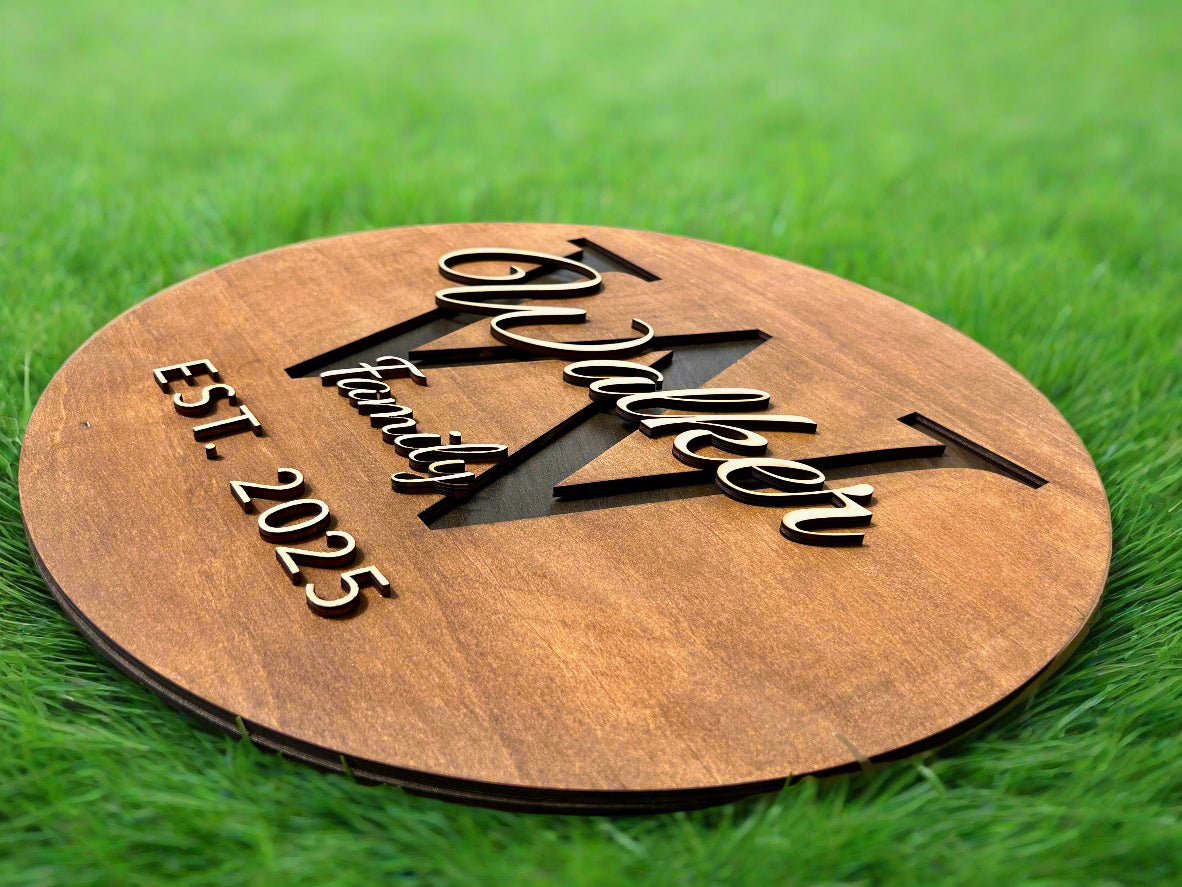 Round Custom Monogram with Established Year
